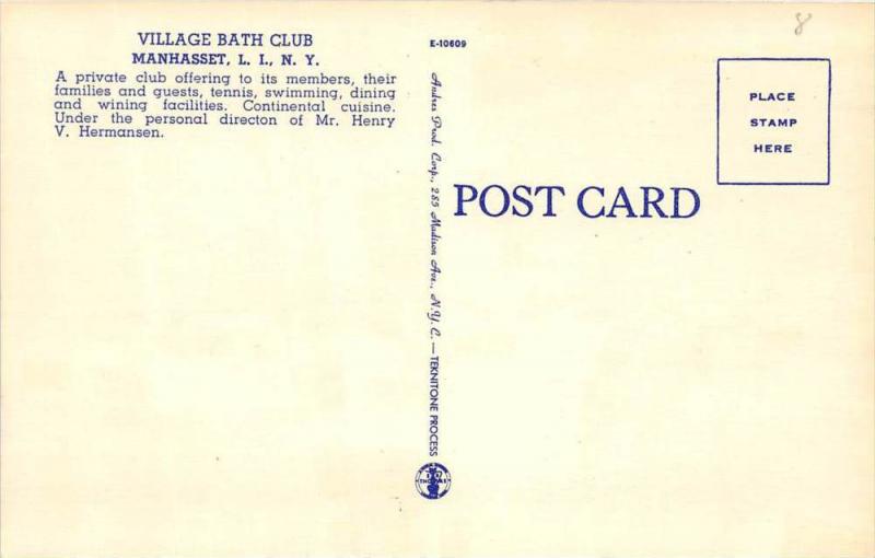 New York ,  Long Island, Manhasset,  Village Bath Club ,  Private Club