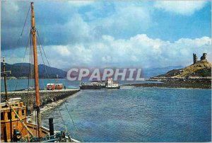 Modern Postcard The ferry and castle moil of Skye Kyleakin Isle