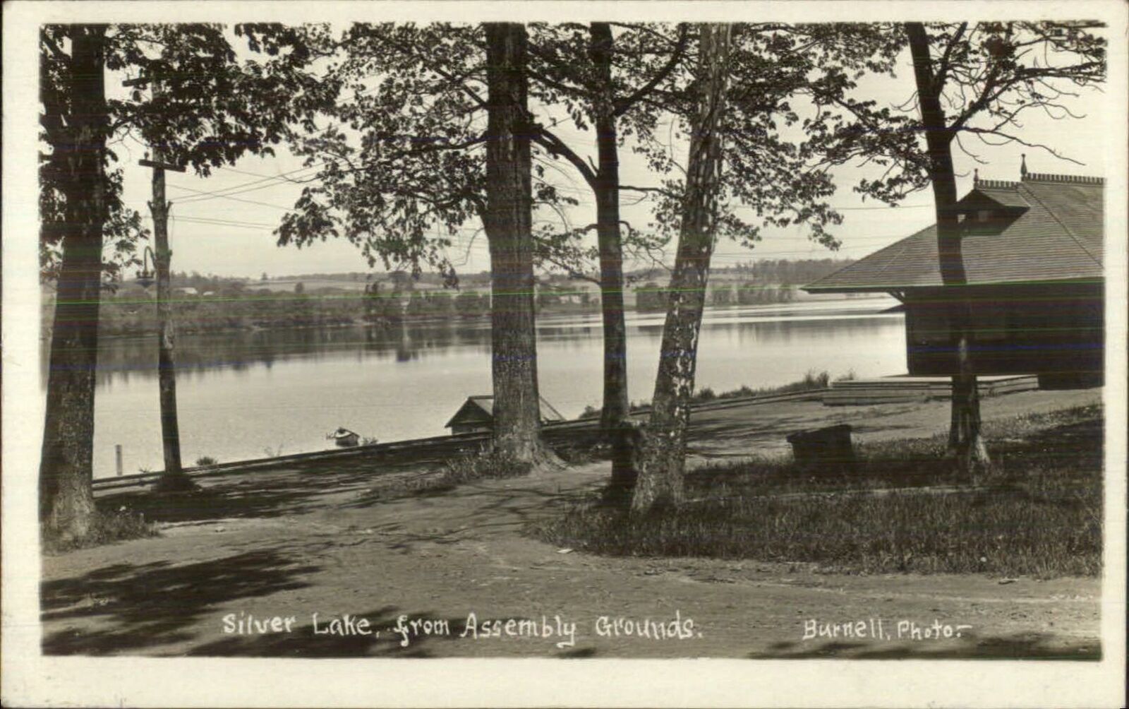 Perry NY? Silver Lake Assembly Grounds Train Depot Station Real Photo