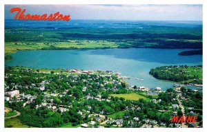 Postcard AERIAL VIEW SCENE Thomaston Maine ME AS9361