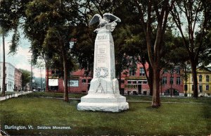 Vermont Burlington Soldiers Monument 1909