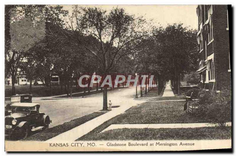 Old Postcard Kansas City Mo Gladstone Boulevard At Mersington Avenue