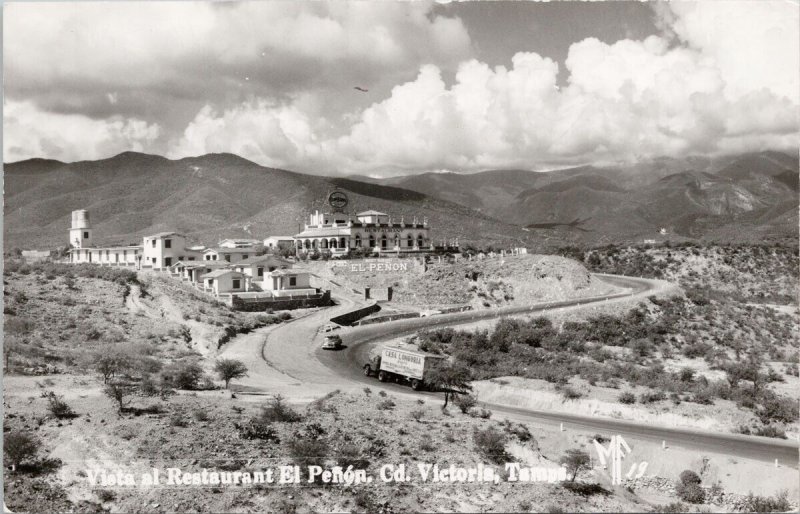 Vista al Restaurant El Penon Cd Victoria Tamaulipas Mexico RPPC Postcard H48