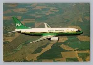 Aviation Airplane Postcard PIA Pakistan International Airlines Boeing 747-300 N7