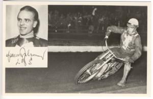 Motorcycle Famous Rider L. M. S. Racing RPPC Real Photo Postcard