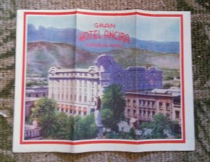 1930's Gran Hotel Ancira Monterrey Mexico MAP~ Map of Mexico and Monterrey