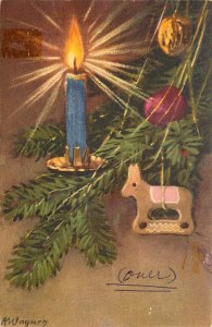 Christmas Cookie Rocking Horse Postcard 307 #2 Signed A. Wagner