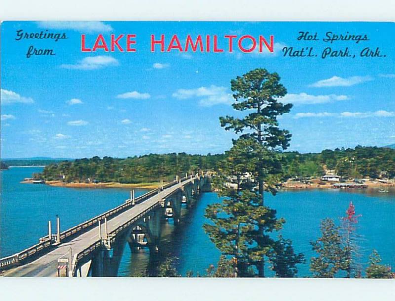 Unused Pre-1980 BRIDGE SCENE Hot Springs National Park Arkansas AR H7578