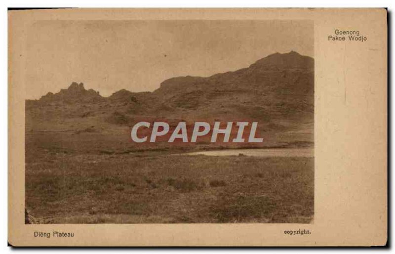Postcard Old Goenong Pakoe Wodjo Dieng Plateau