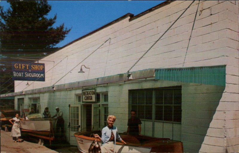 Hawley Greentown PA Lake Wallenpaupack PA Boat Showroom Postcard