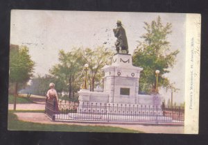 SAINT ST. JOSEPH MICHIGAN FIREMEN'S MONUMENT VINTAGE POSTCARD 1906 FT. WAYNE IND