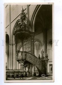 192403 SWEDEN UPPSALA Church interior Vintage photo postcard