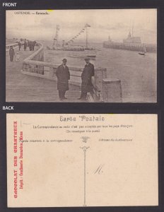 BELGIUM, Vintage postcard, Ostende, Estacade (Pier)