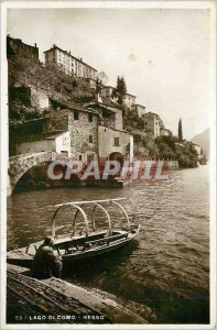 Old Postcard LAGO DI COMO-NESSO Boat