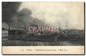 Old Postcard Boat Explosion Toulon breastplate of Jena