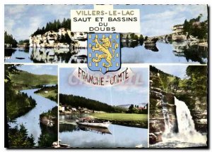 Modern Postcard Frontiere Franco Suisse Villers le Lac Doubs The Rock of Echo...