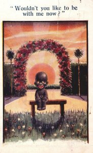 VINTAGE POSTCARD WOULDN'T YOU LIKE TO BE WITH ME NOW BABY HUMOR SMALL CREASES