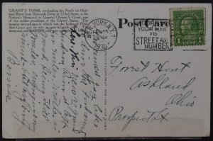 New York, NY - Grant's Tomb - 1930