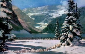 Canada Banff National Park Snowy winter Blankey At Lake Louise