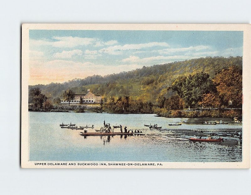 Postcard Upper Delaware And Buckwood Inn Shawnee On Delaware Pennsylvania USA