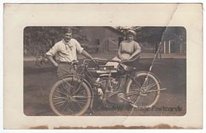 Indian Motorcycle Real Photo Postcard