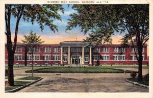 Gadsen Alabama 1943 Postcard Gadsen High School  