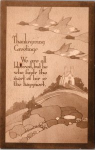 Tanksgiving With Flying Geese 1912