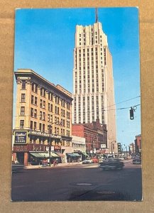 VINTAGE UNUSED POSTCARD - AKRON, OHIO - FLATIRON & NATIONAL TOWER BLDGS.