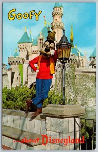 DISNEYLAND Anaheim California 1968 Postcard Goofy About Disneyland