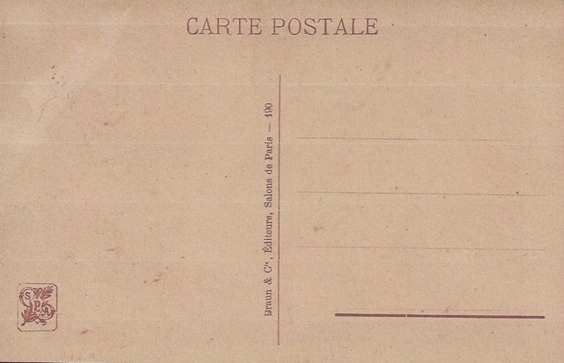 HR-01 - Semi-Nude Risque French Sepia Pictiure Postcard.