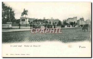 Paris 6 - The New Bridge Statue of Henry IV Old Postcard