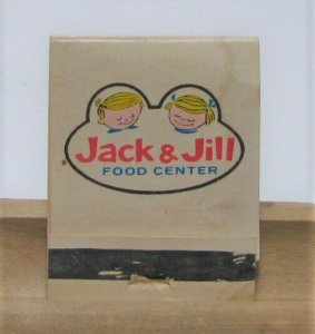 Jack & Jill Food Center Vintage Matchbook Cover