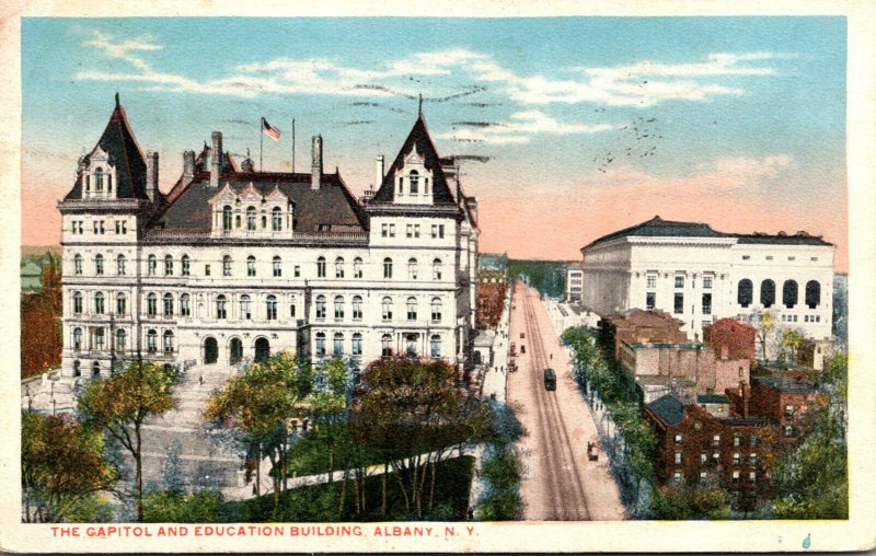 New York Albany The Capitol and Education Building 1917