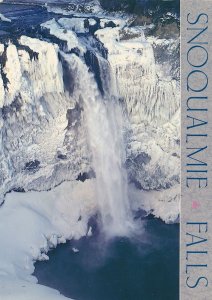 Winter Snows View of Snoqualmie Falls WA, Washington - pm 1992