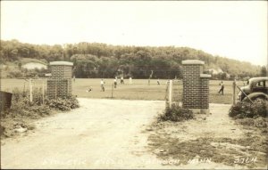 Jackson MN Athletic Field Playing Baseball Real Photo Postcard 