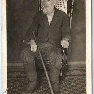 ID'd 1913 Galion 89 Year Old Man Birthday RPPC Real Photo Daniel Shumaker A184