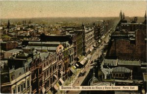 CPA AK BUENOS AIRES Avenida de Mayo y Vista General ARGENTINA (787643)