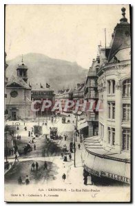 Old Postcard Grenoble Street Felix Poulat