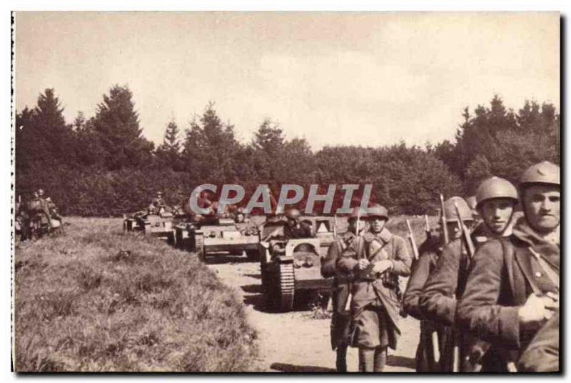 Old Postcard With Its Tracked Infantry Army Tank