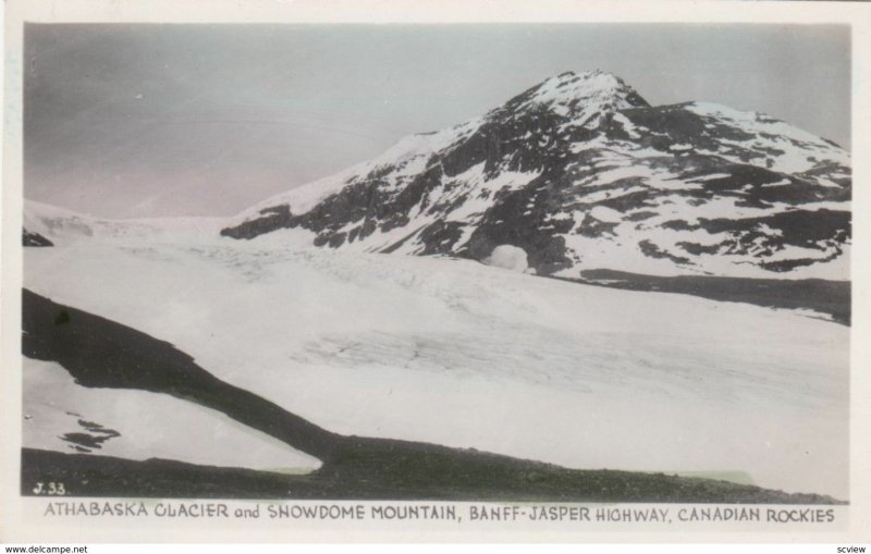 RP: BANFF-JASPER HIGHWAY, Alberta, Canadian Rockies, 1920-40s; Athabaska Glac...