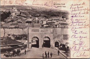 Gibraltar Market Place Vintage Postcard C098