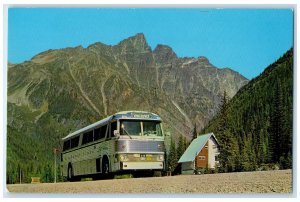 c1950's The Rogers Pass Modern Greyhound Challenger Bus BC Canada Postcard