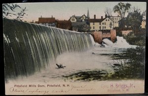 Vintage Postcard 1908 Pittsfield Mills Dam, Pittsfield, New Hampshire (NH)