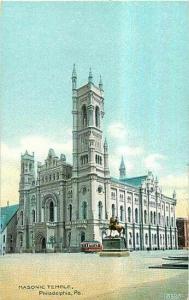 PA, Philadelphia, Pennsylvania, Masonic Temple, Souvenir Postcard