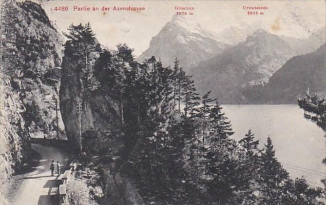 Switzerland Partie an der Axenstrasse 1910