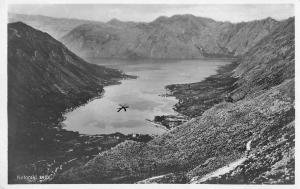 Kotor Bay Montenegro Scenic View Real Photo Antique Postcard (J34536)