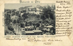 chile, VALPARAISO, Cerro Alegre, Tomado de San Agustin (1904) La Patria Postcard