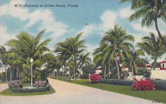 Florida Golden Beach Parkway At Golden Beach 1955