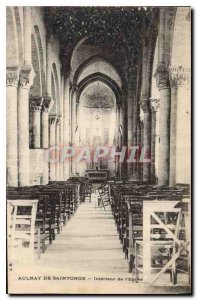 Postcard Old Aulnay de Saintonge Inside of the church