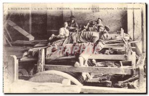 Auvergne - Thiers - Interior of Cutlery & # 39A - The grinders - Old Postcard...